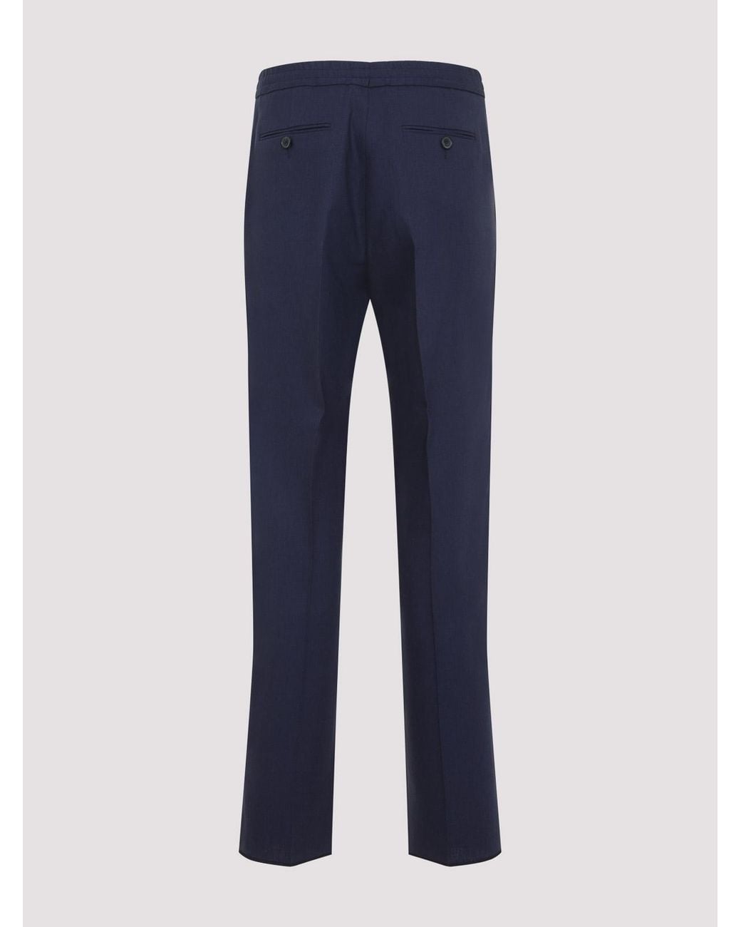 Zegna Blue Oasi Linen Pants for men