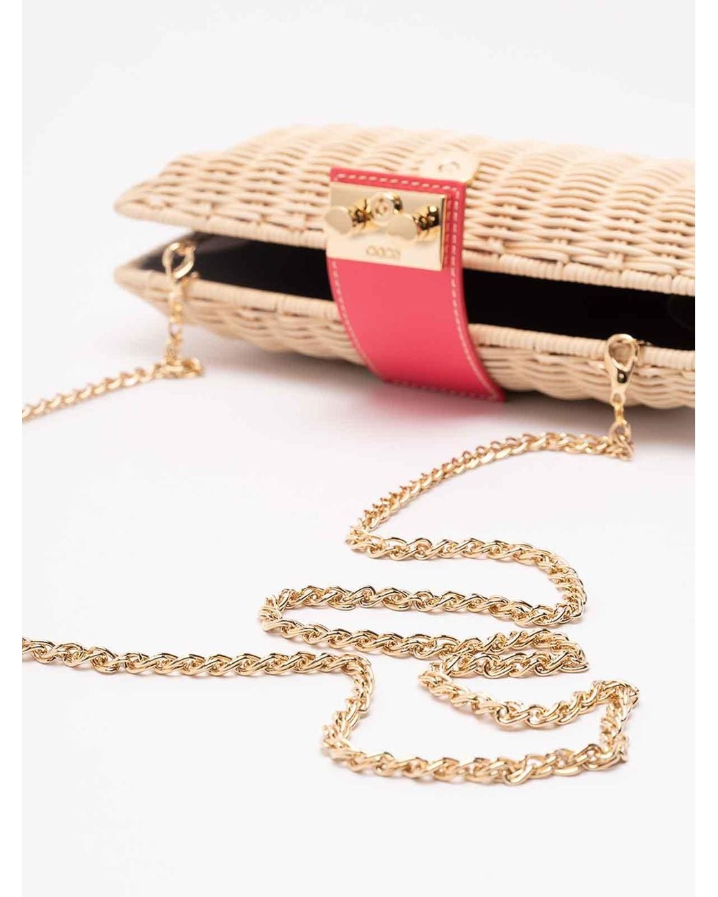 Rodo Natural Wicker Clutch