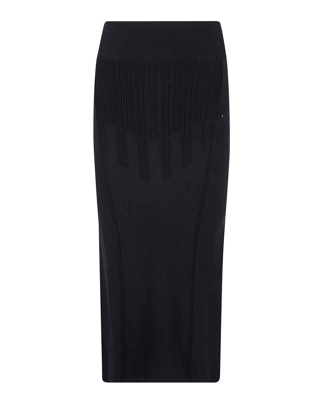 Mugler Black Classic Midi Dress