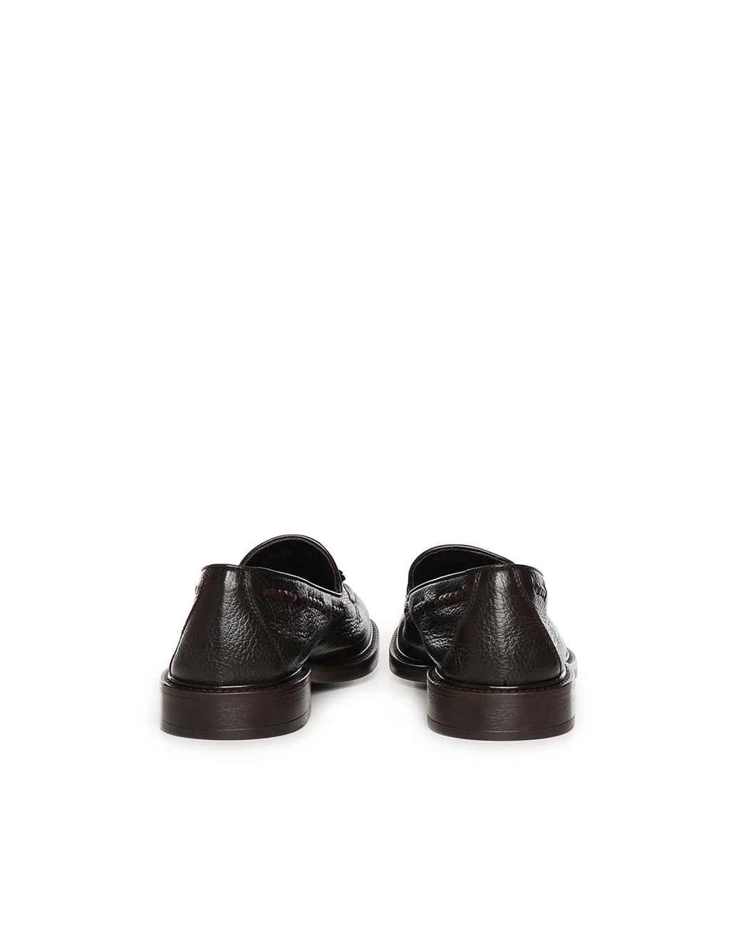 Alexander Hotto Black Hammered Leather Loafers for men