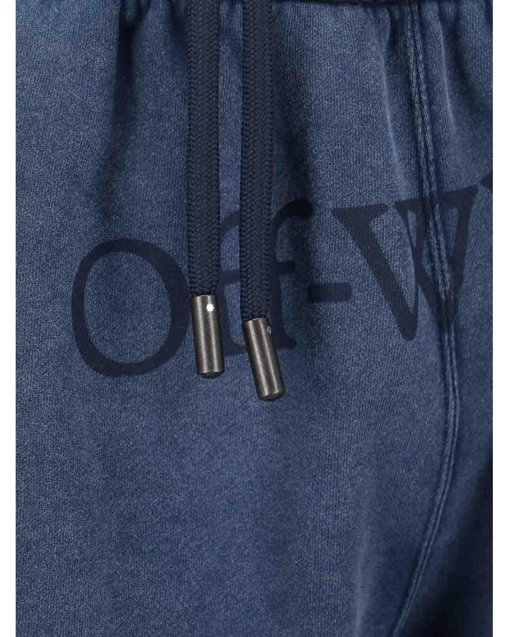 Off-White c/o Virgil Abloh Blue Cotton Shorts for men