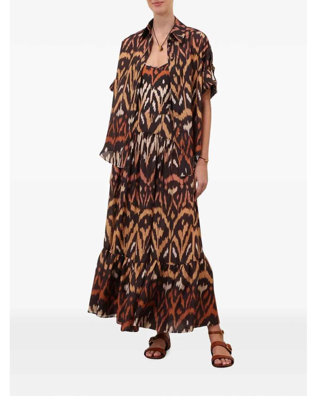 Falda Semilarga Zimmermann de color Brown