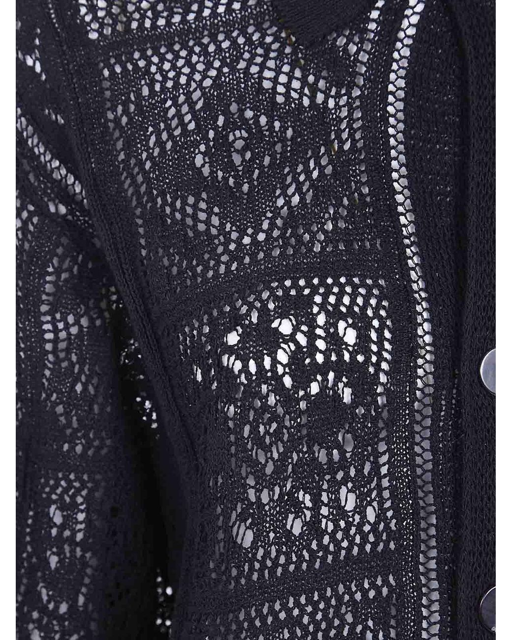 Y's Yohji Yamamoto Black Open Collar Knit Shirt