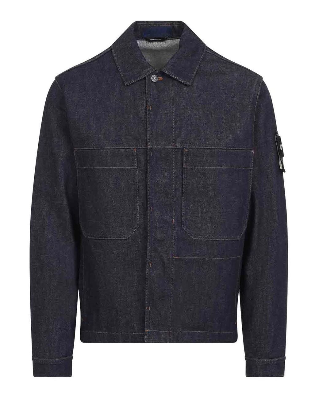 Stone Island Blue Bike Jacket for men