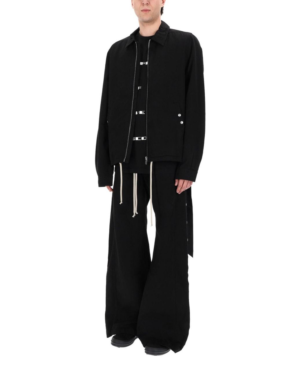 Rick Owens Black Giacca Zipfront for men