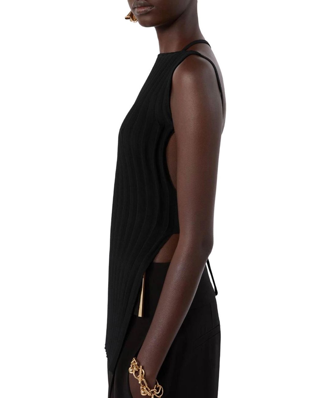Sportmax Black Stretch Knit Top