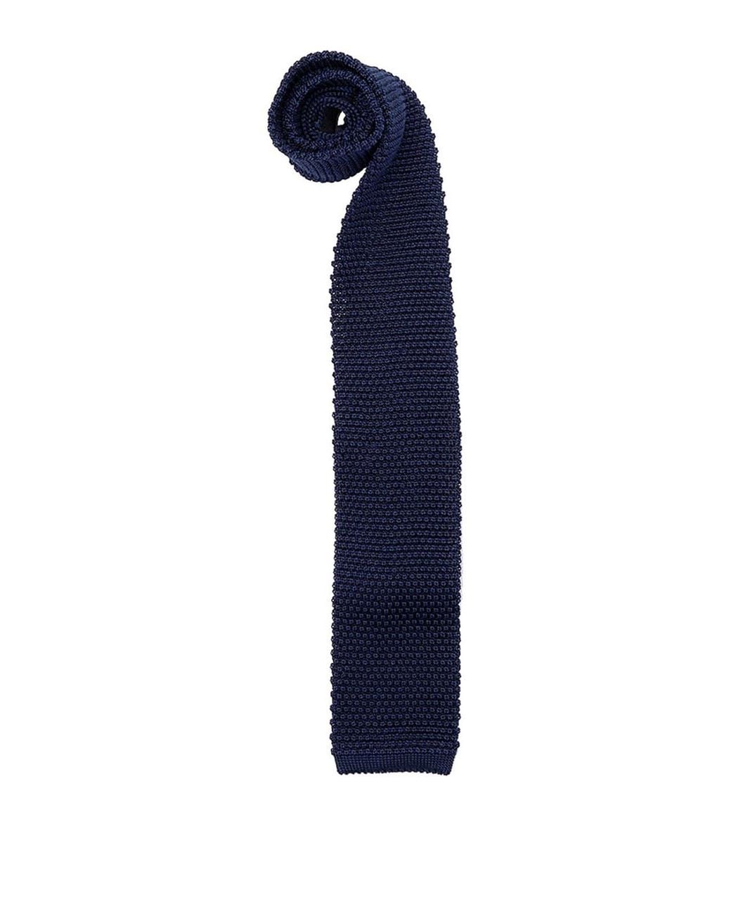 Brunello Cucinelli Blue Knit Necktie for men