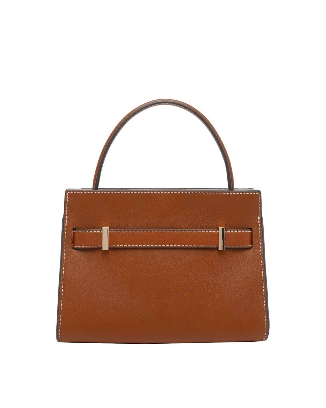 Tory Burch Brown Petite Double Lee Radziwill Handbag