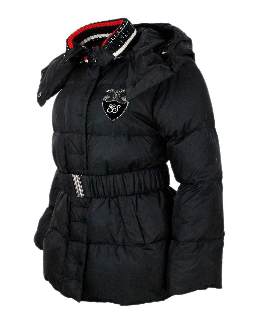 Ermanno Scervino Black Coats Poliestere