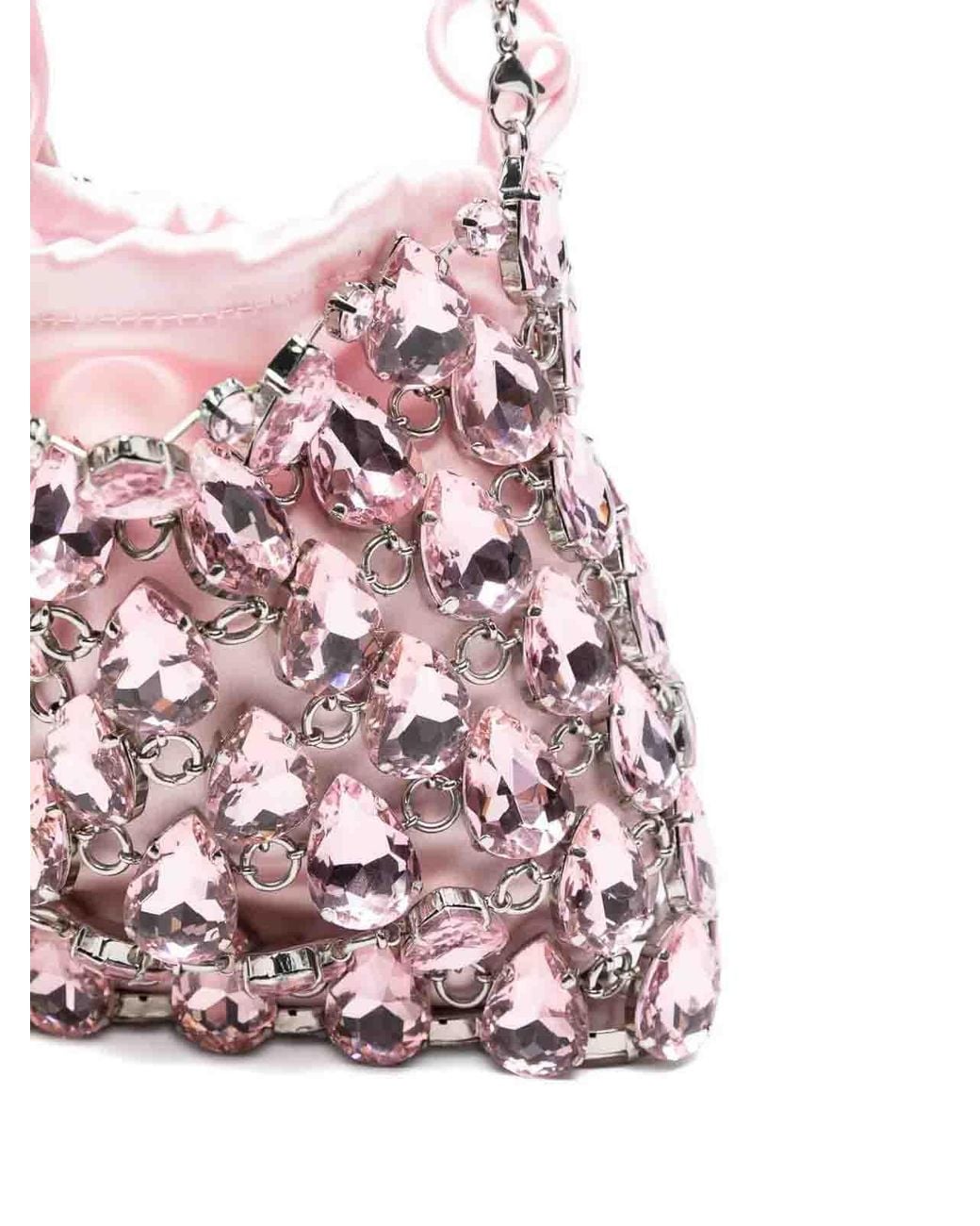 Self-Portrait Pink Crystal Chainmail Mini Bag