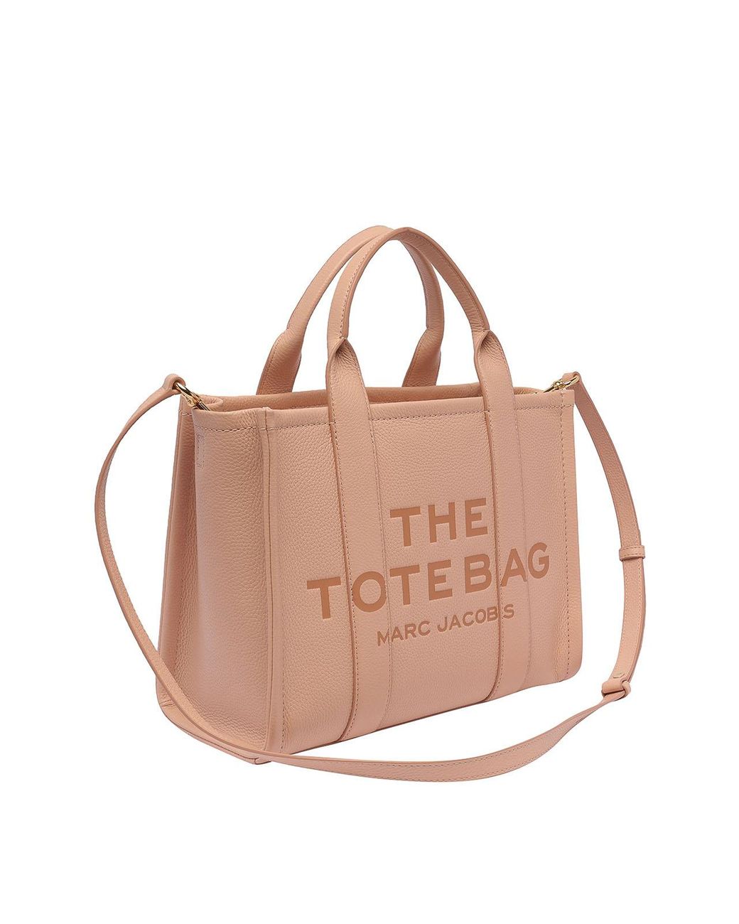 Marc Jacobs Pink Elegant Medium Leather Tote With Versatile Strap Options