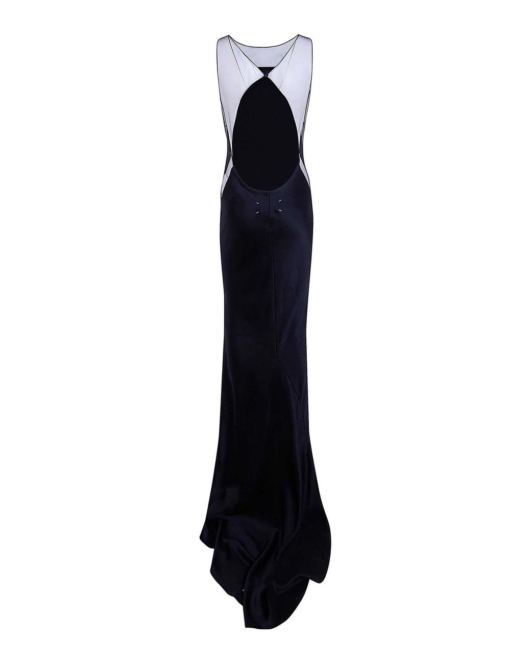 Maison Margiela Blue Satin Maxi Dress