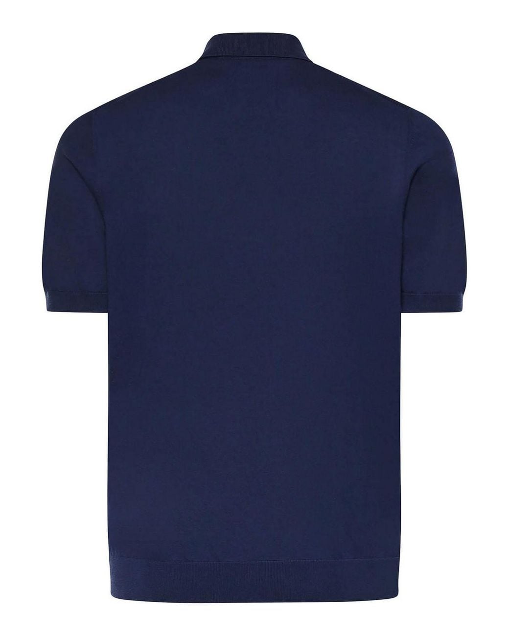 Giuliano Galiano Blue Cotton Polo for men