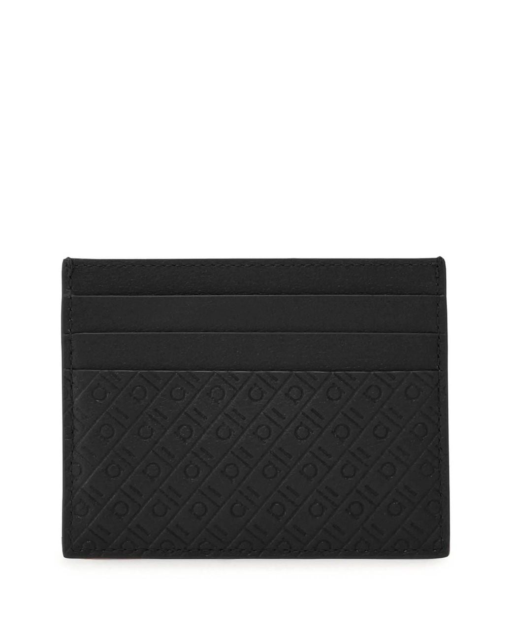 Ferragamo Black Monogram Card Holder for men