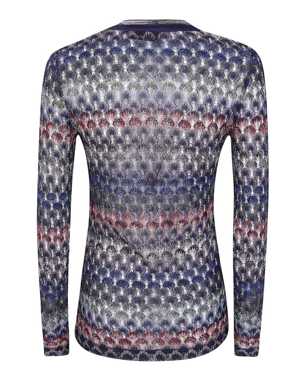 Missoni Blue V-Neck Sweater