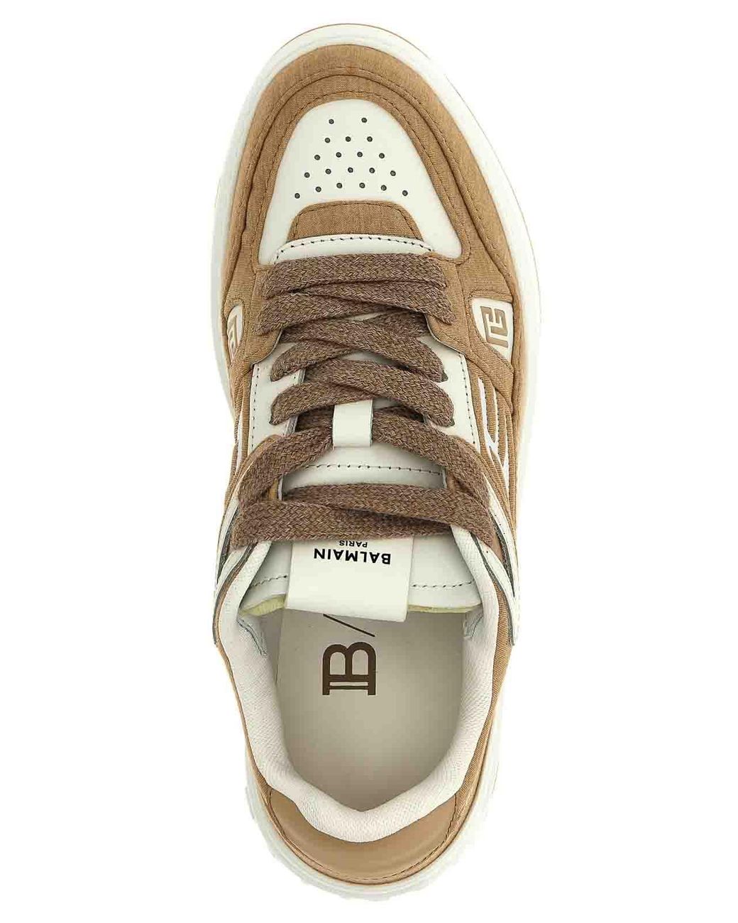 Balmain Natural B-Court Sneakers