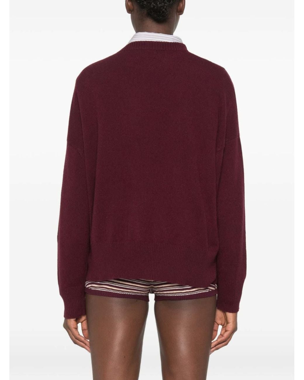 Be You Purple Cashmere Crewneck Sweater