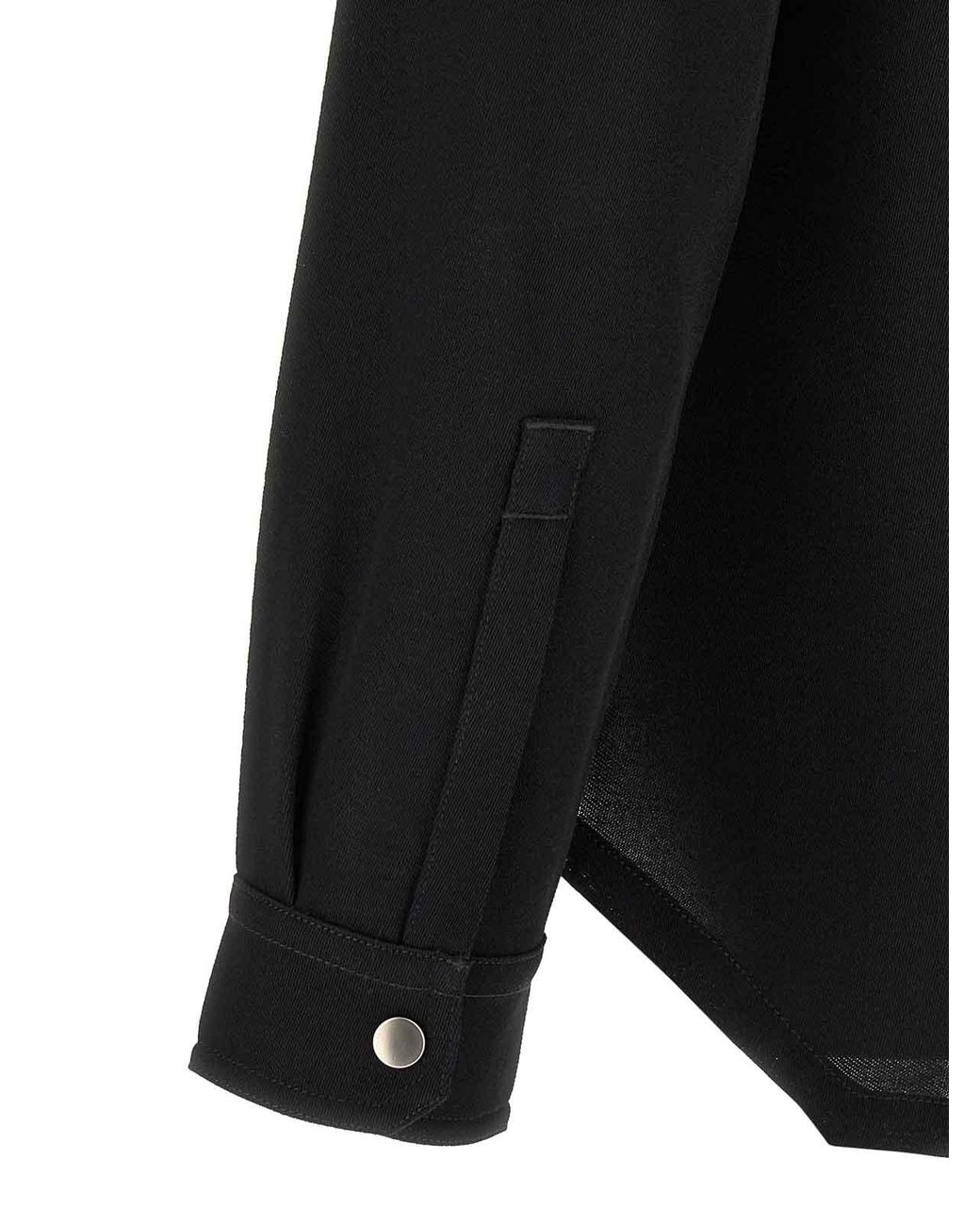 Rick Owens Black 'Larry Frogpocket' Shirt for men