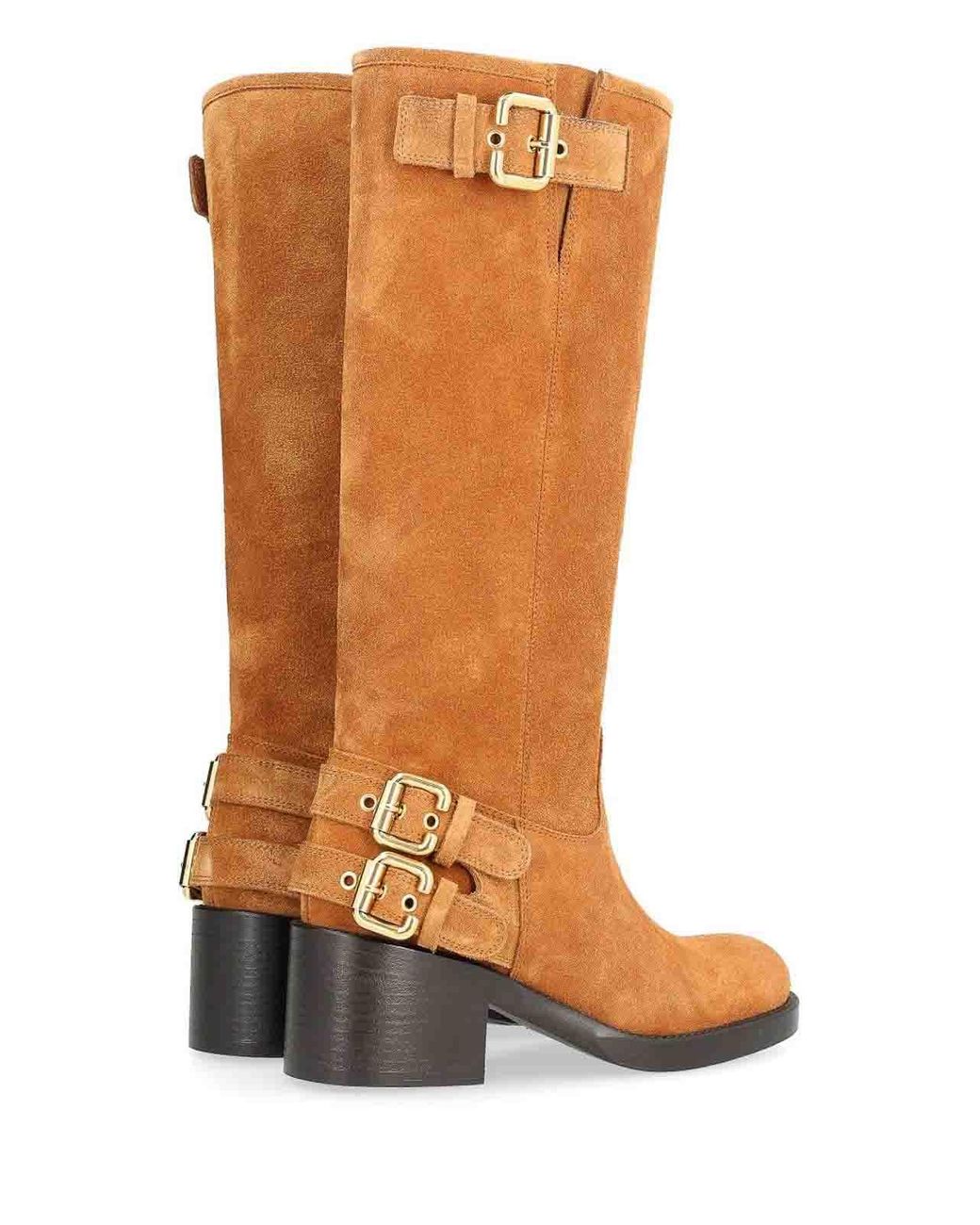 Chloé Brown Dakota Suede Biker Boots