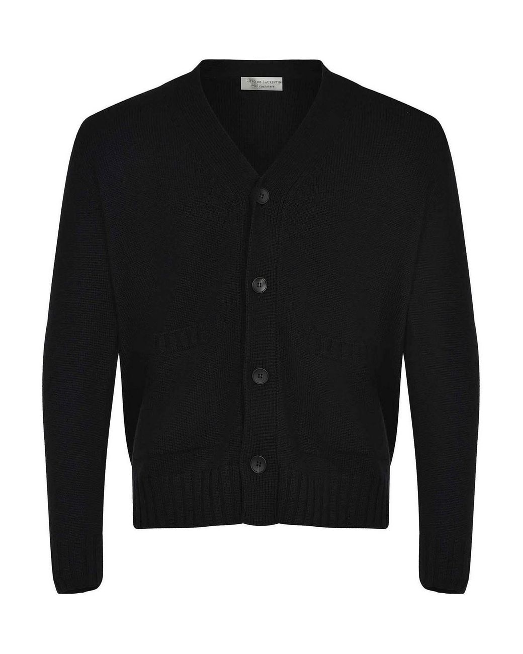 FILIPPO DE LAURENTIIS Black Cardigan Made Of Wool for men