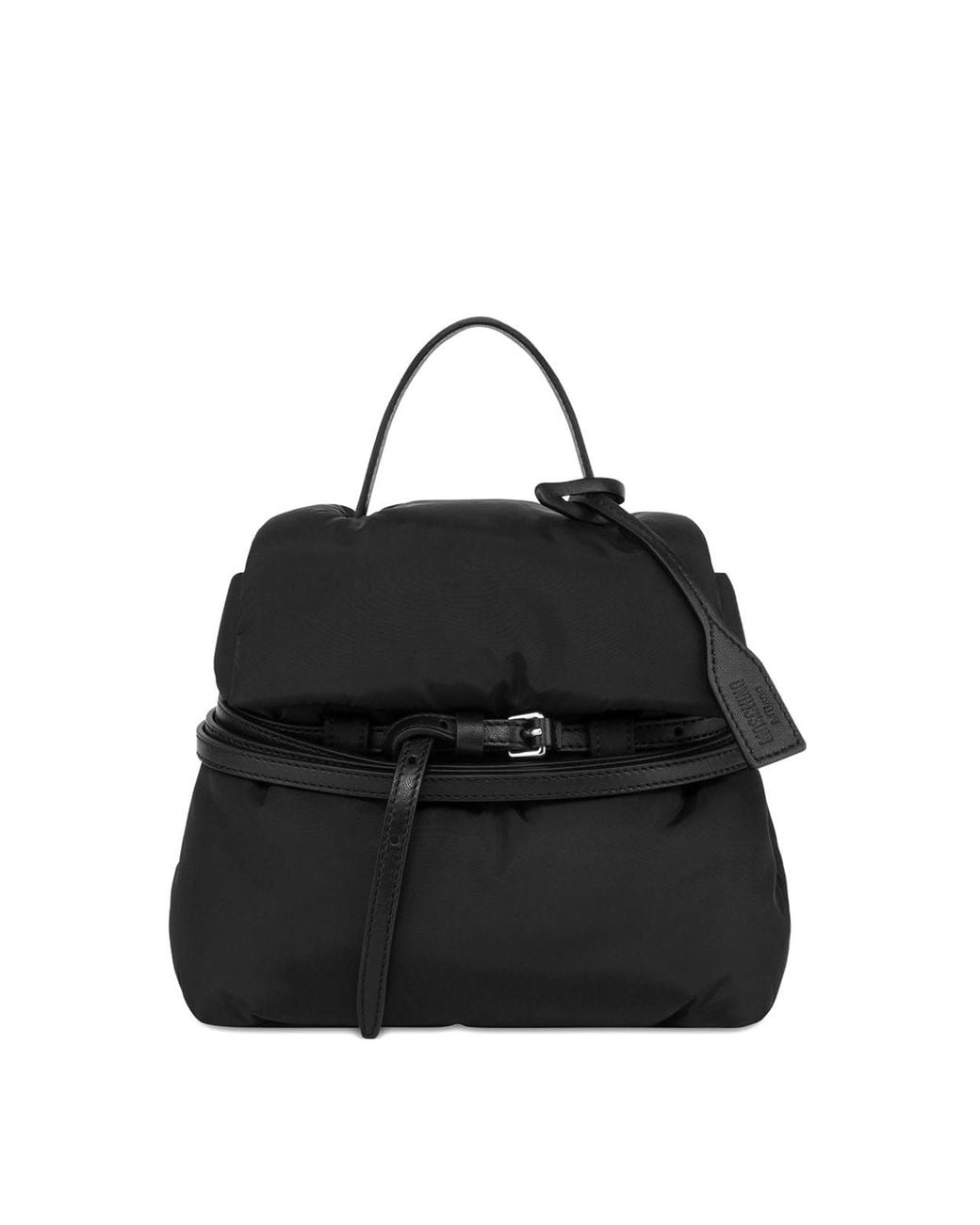 Moschino Black Tie Me Nylon Backpack