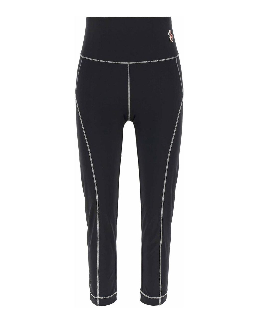 Moncler Black Leggings With Logo