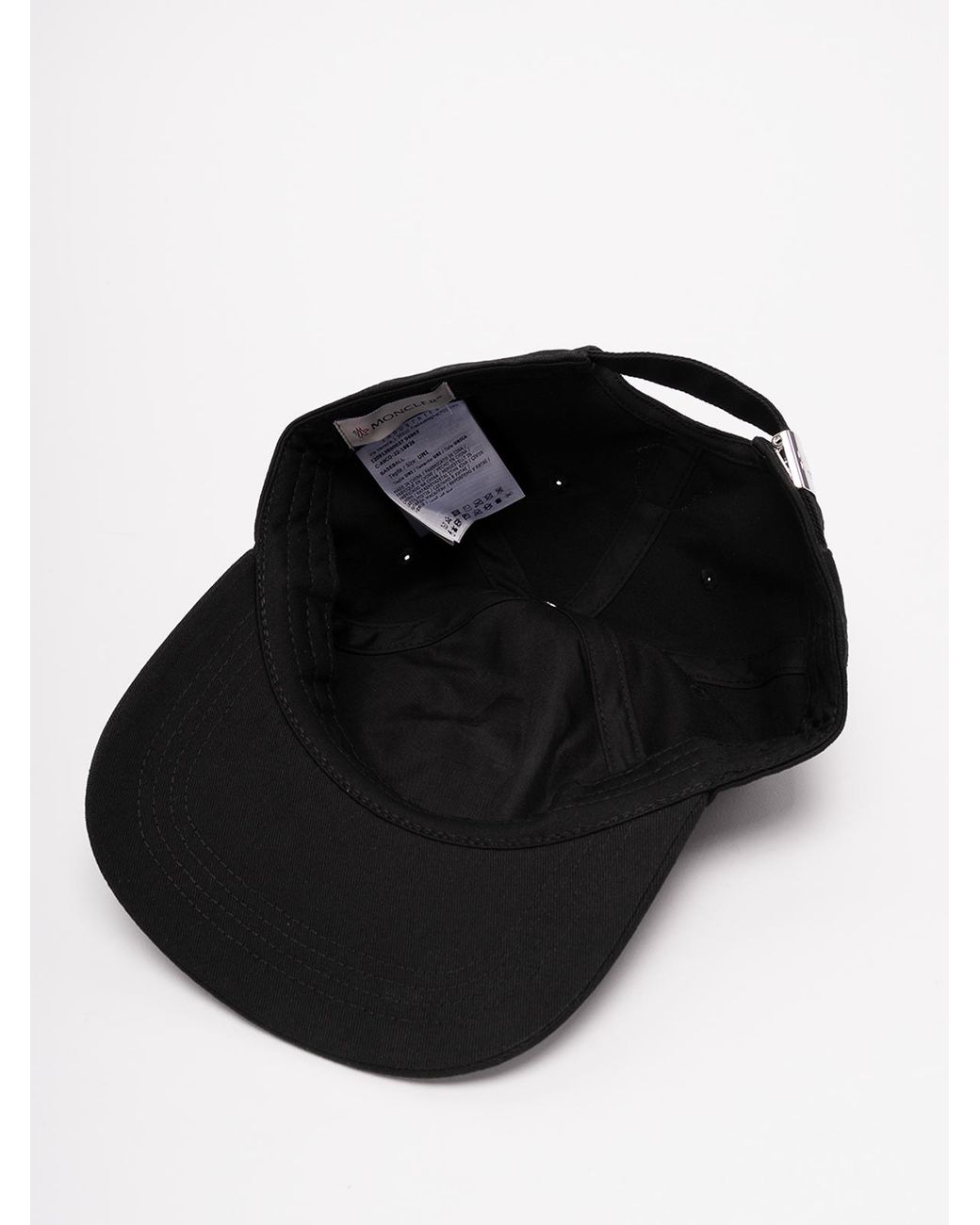 Moncler Black Baseball Cap for men
