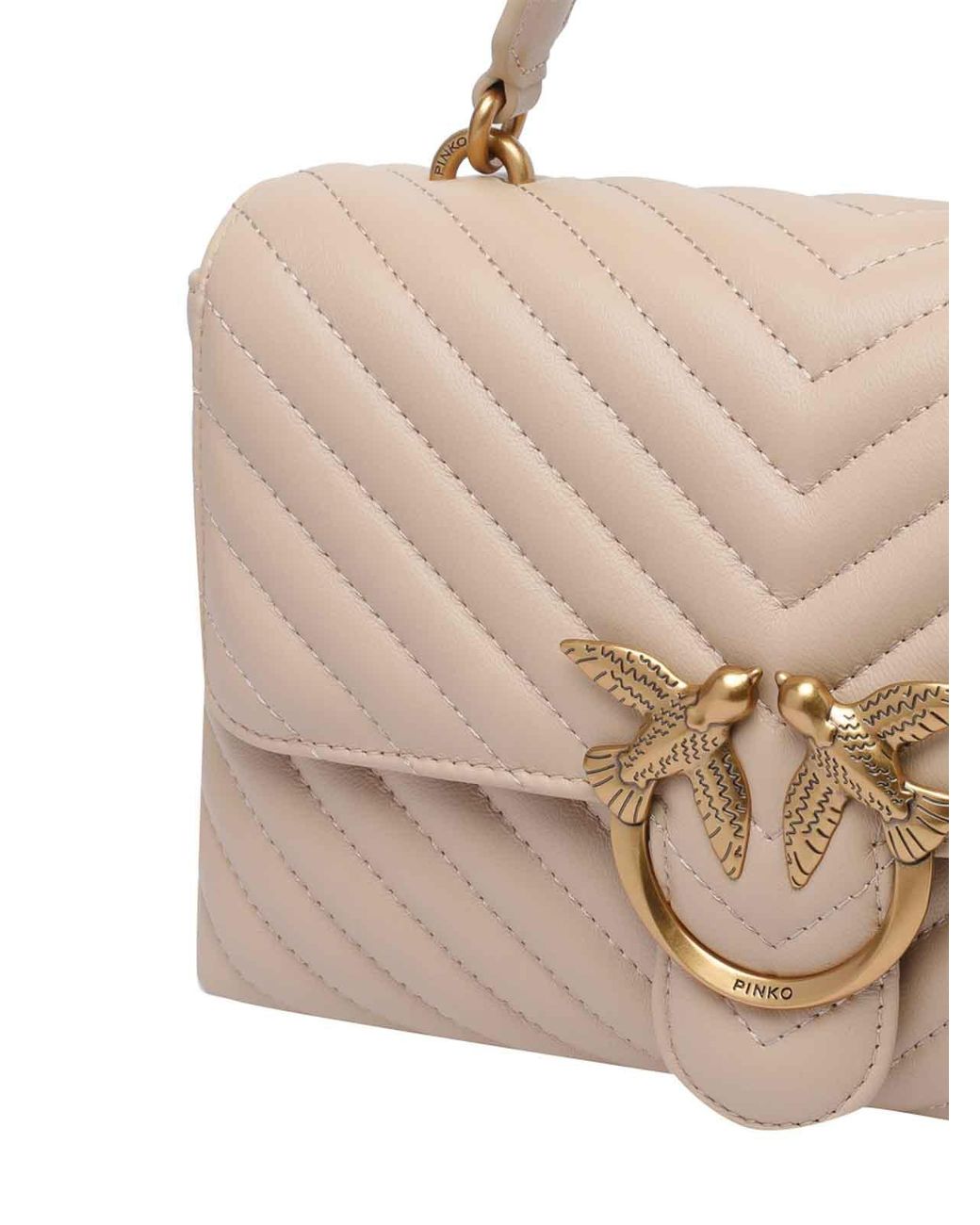 Pinko Natural Classic Love Lady Puffer Handbag
