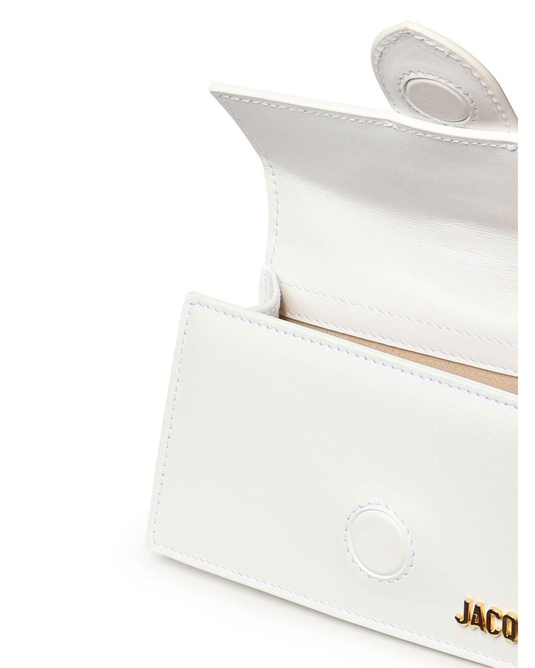 Jacquemus White Le Bambino Leather Bag With Logo