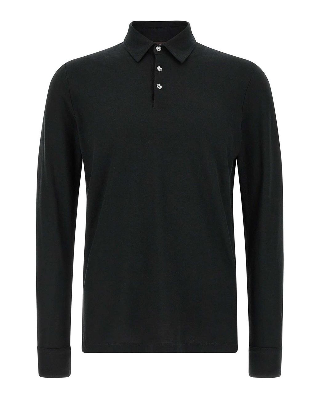 Zanone Black Ice Cotton Polo Shirt for men