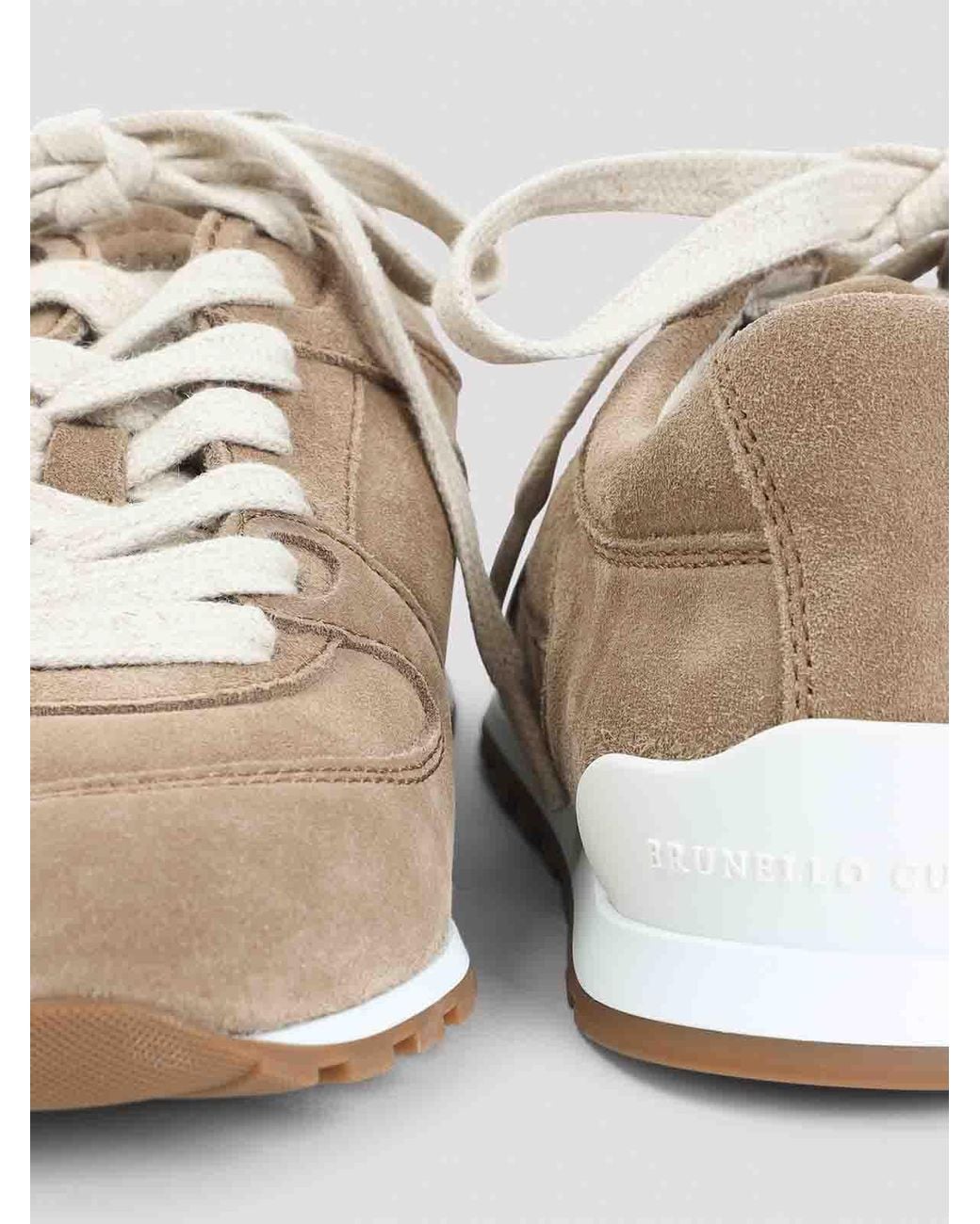 Brunello Cucinelli White Slim Sneakers