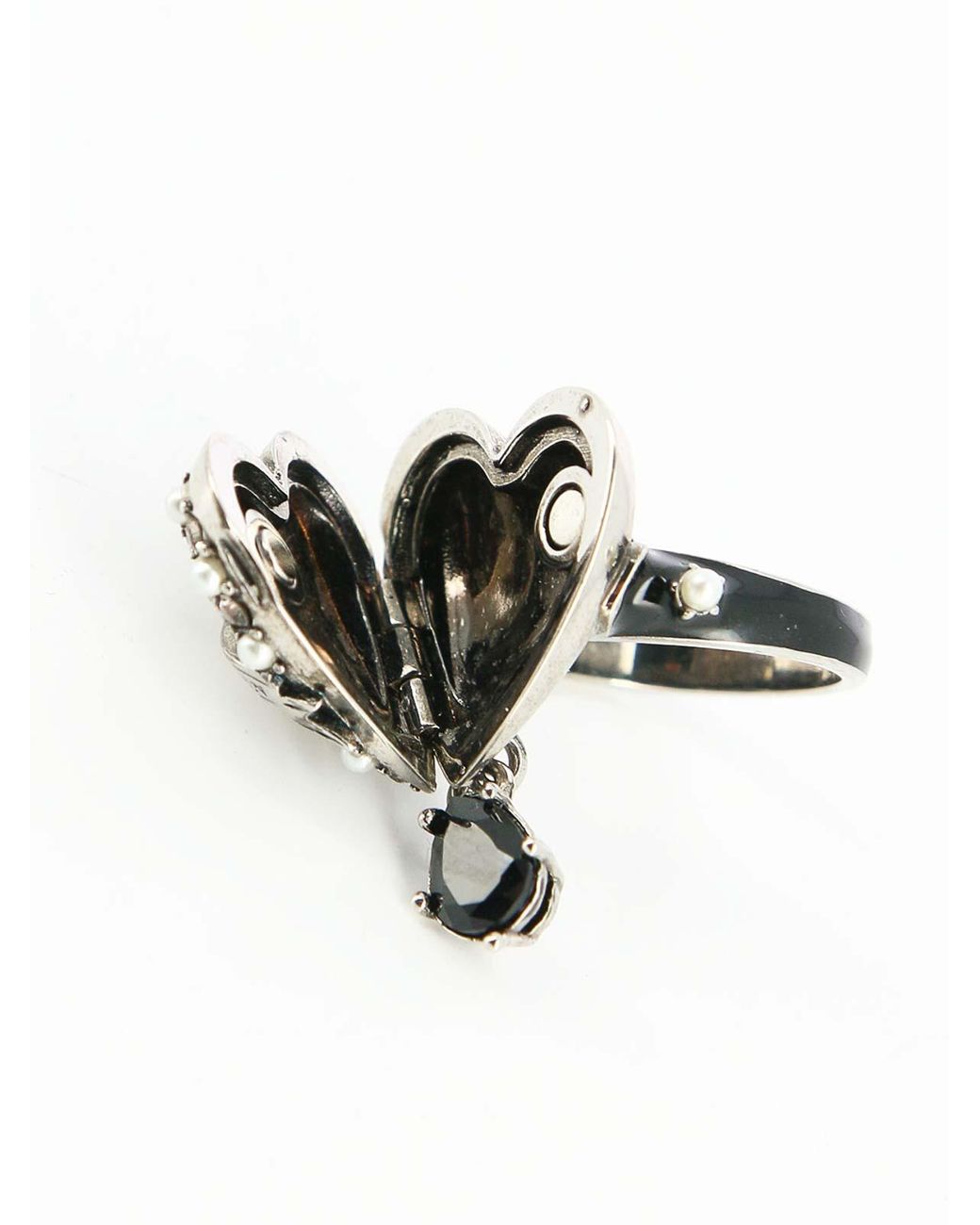 Heart locket shop ring