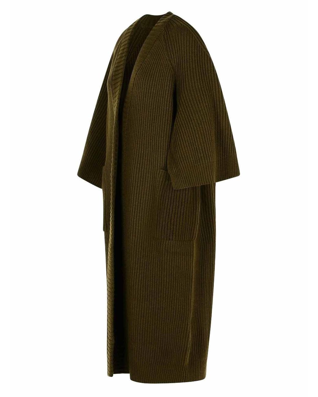Max Mara Green Atollo Wool And Cashmere Cardigan