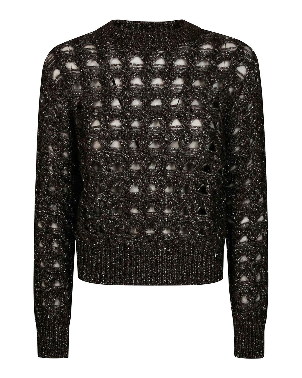 Herno Black Gyrocolian Mesh Shirt