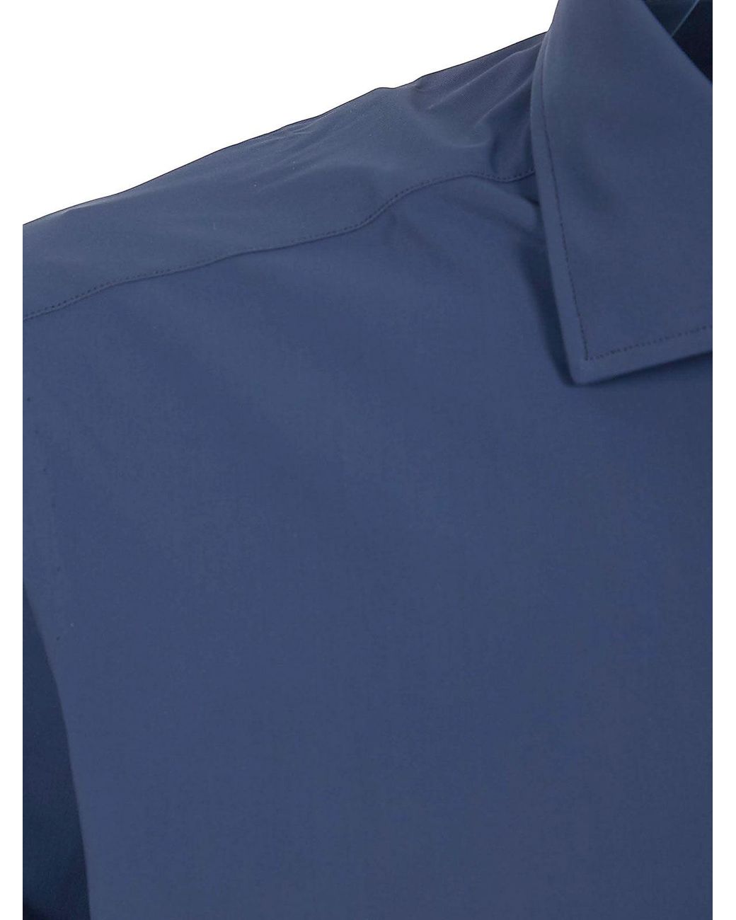 Barba Napoli Blue Neck Shirt for men