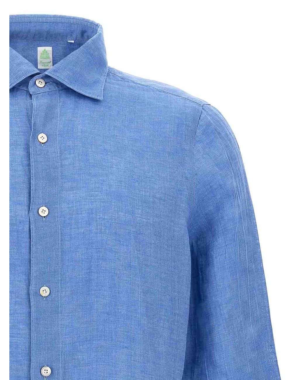 Finamore 1925 Blue Gaeta Shirt for men