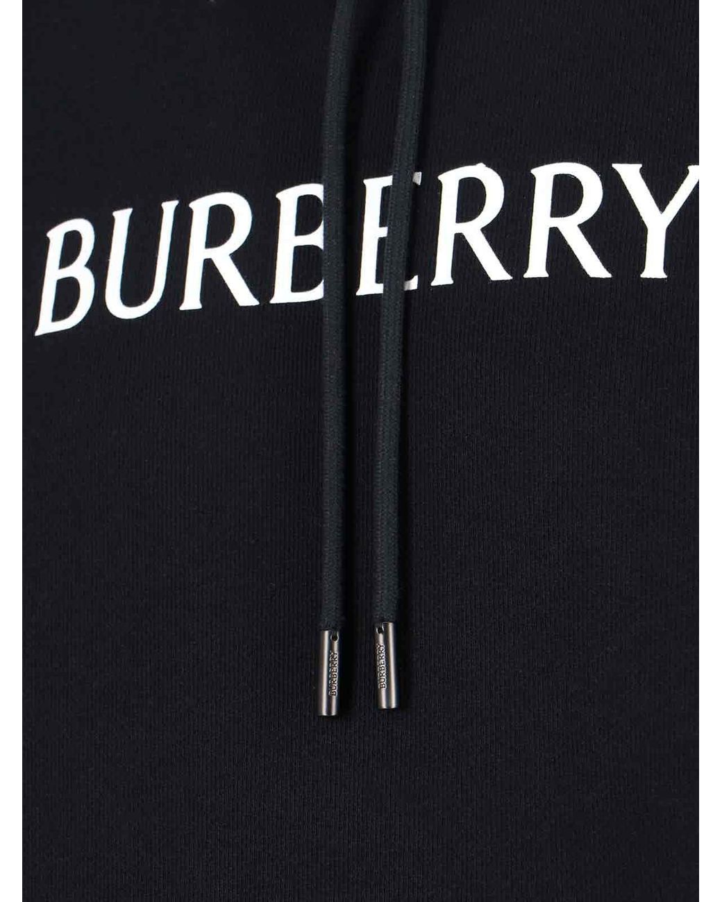 Sudadera Con Capucha De Algodón Burberry de hombre de color Black