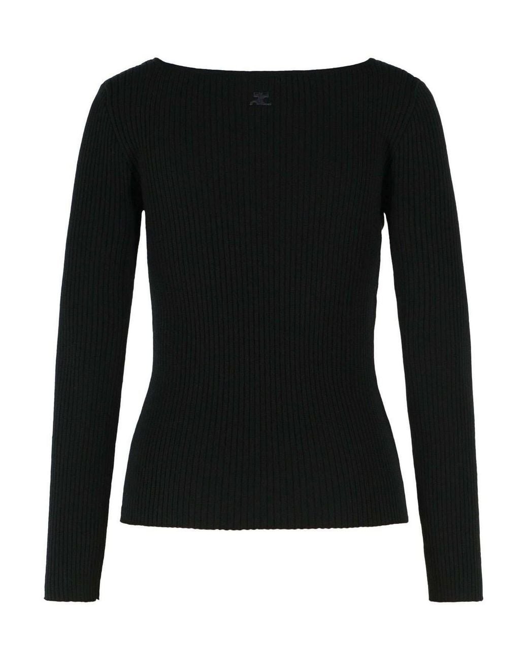 Courreges Black Viscose Blend Sweater