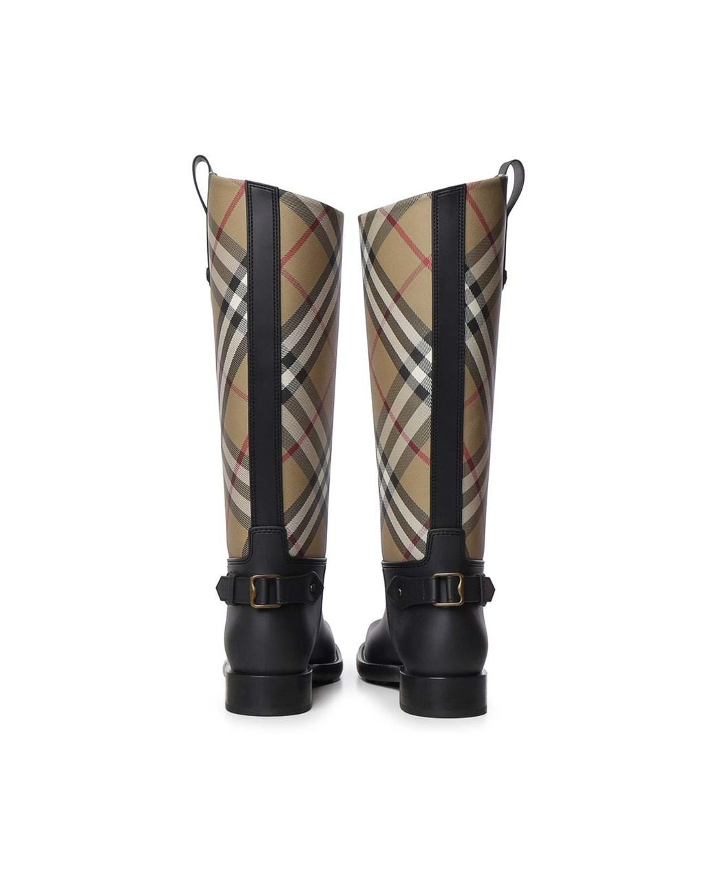 Burberry White Marsh Stamp Tall Rubber Boots