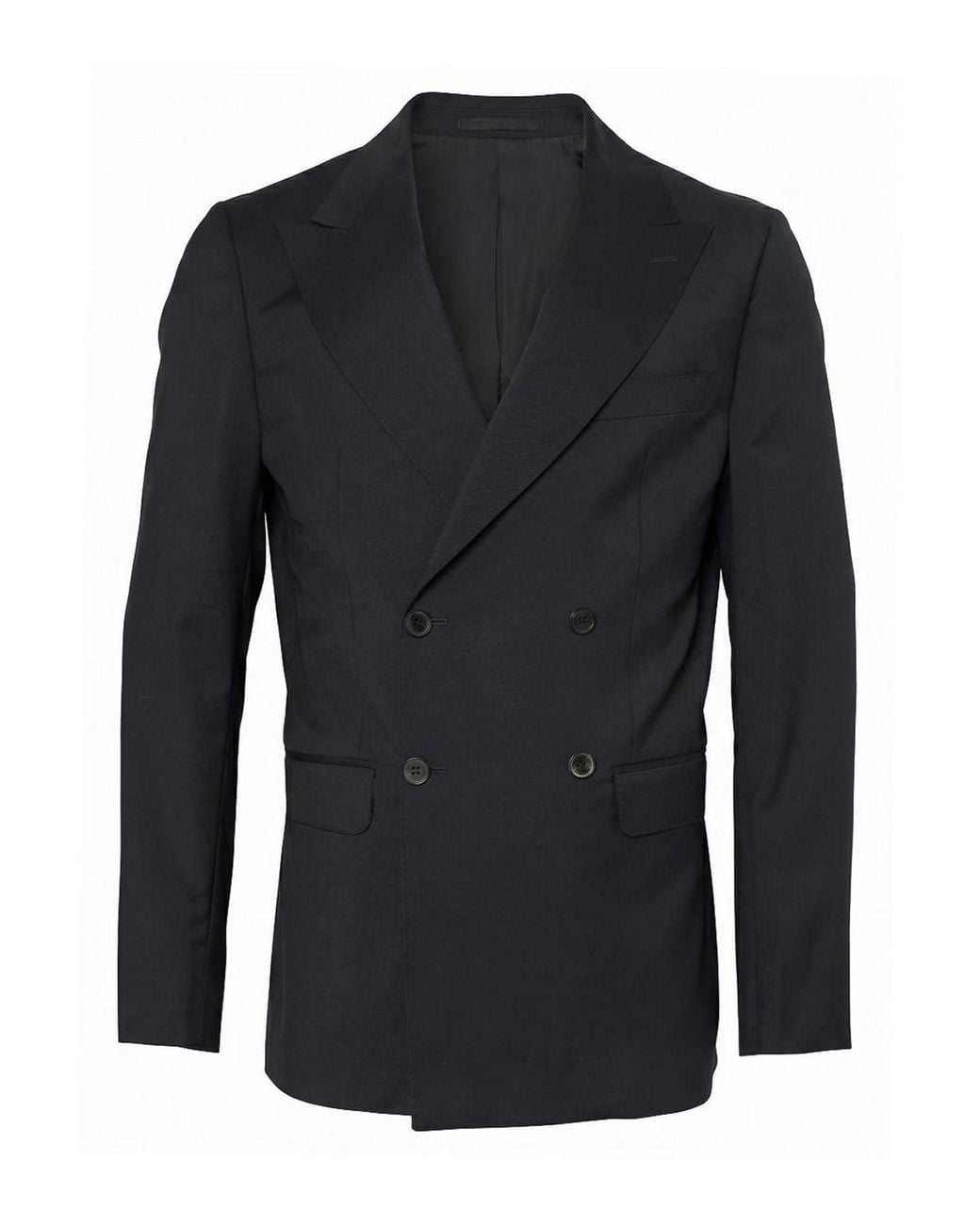 Low Brand Blue Breasted Blazer for men