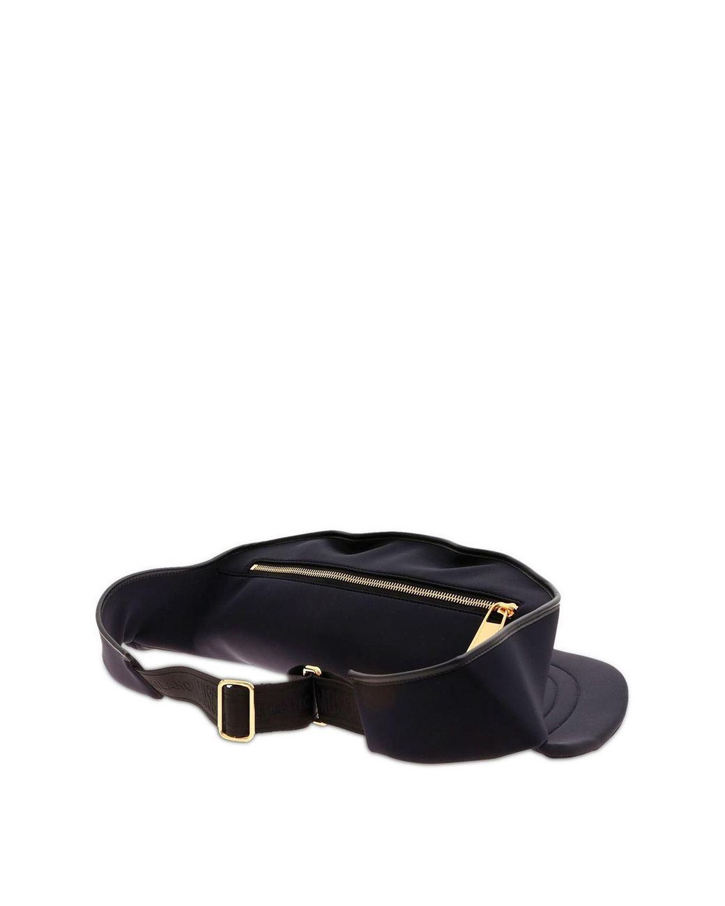 Moschino Black Macro Visor Hat Belt Bag
