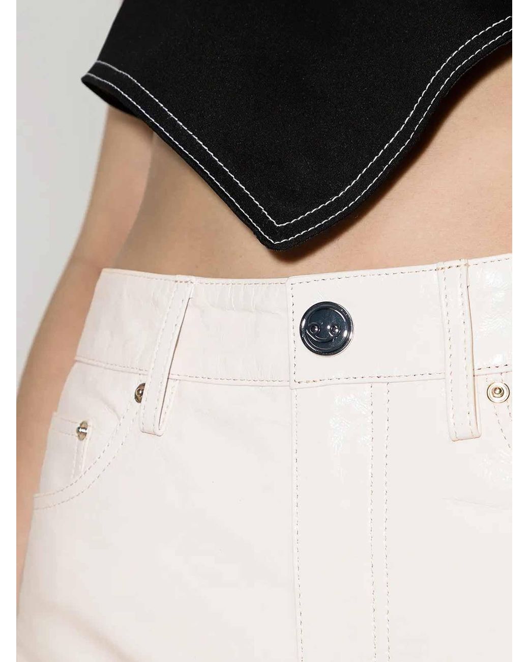 REMAIN Birger Christensen White Leather Pants
