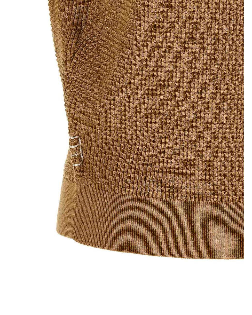 J.W. Anderson Brown Waffle Stitch Polo Shirt