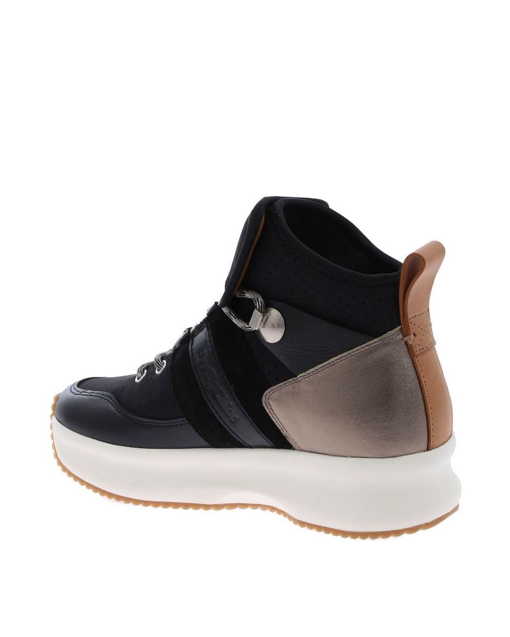 See By Chloé Black Atena Leather Sneakers