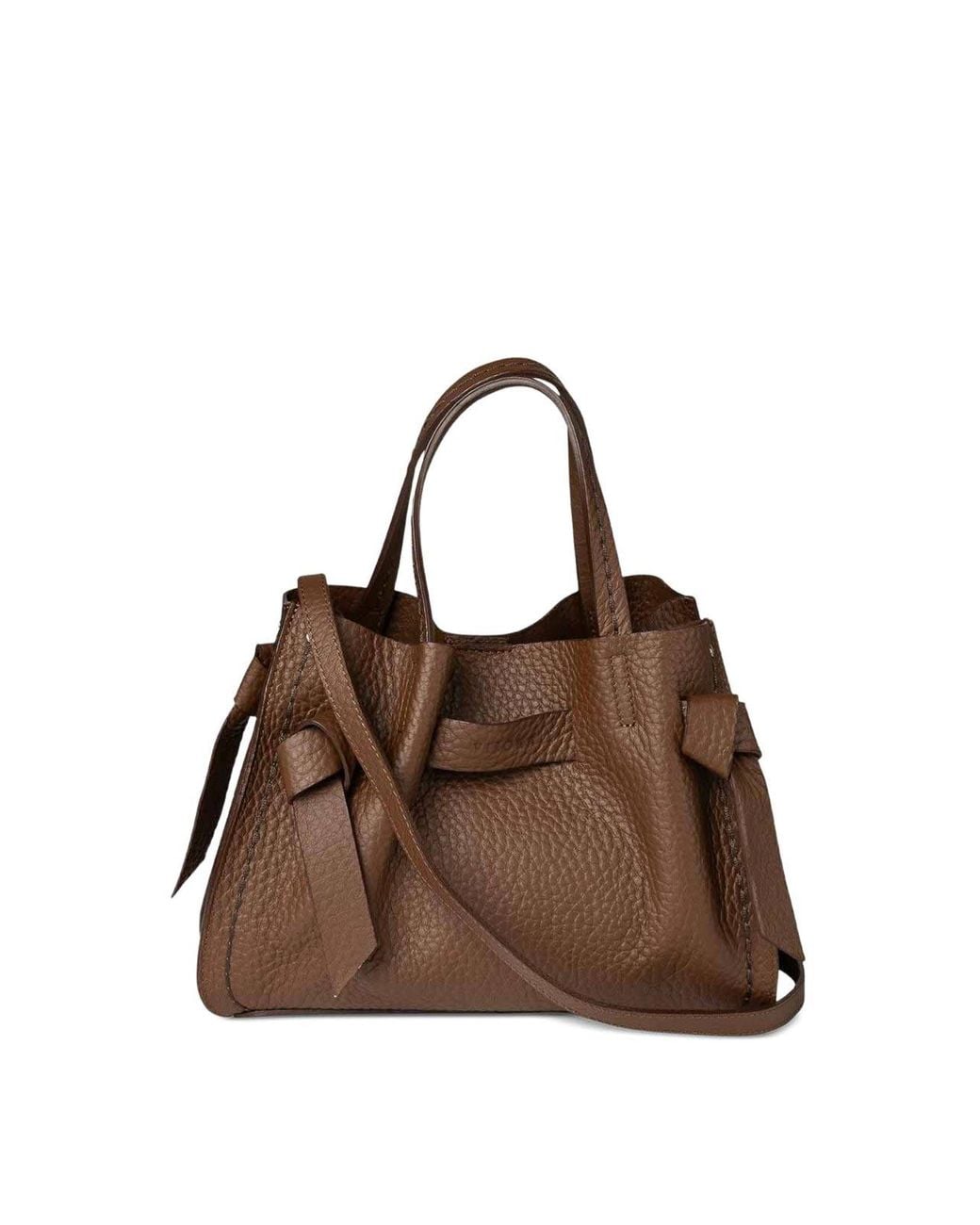 VISONA Brown Leather Queen Noce Bag