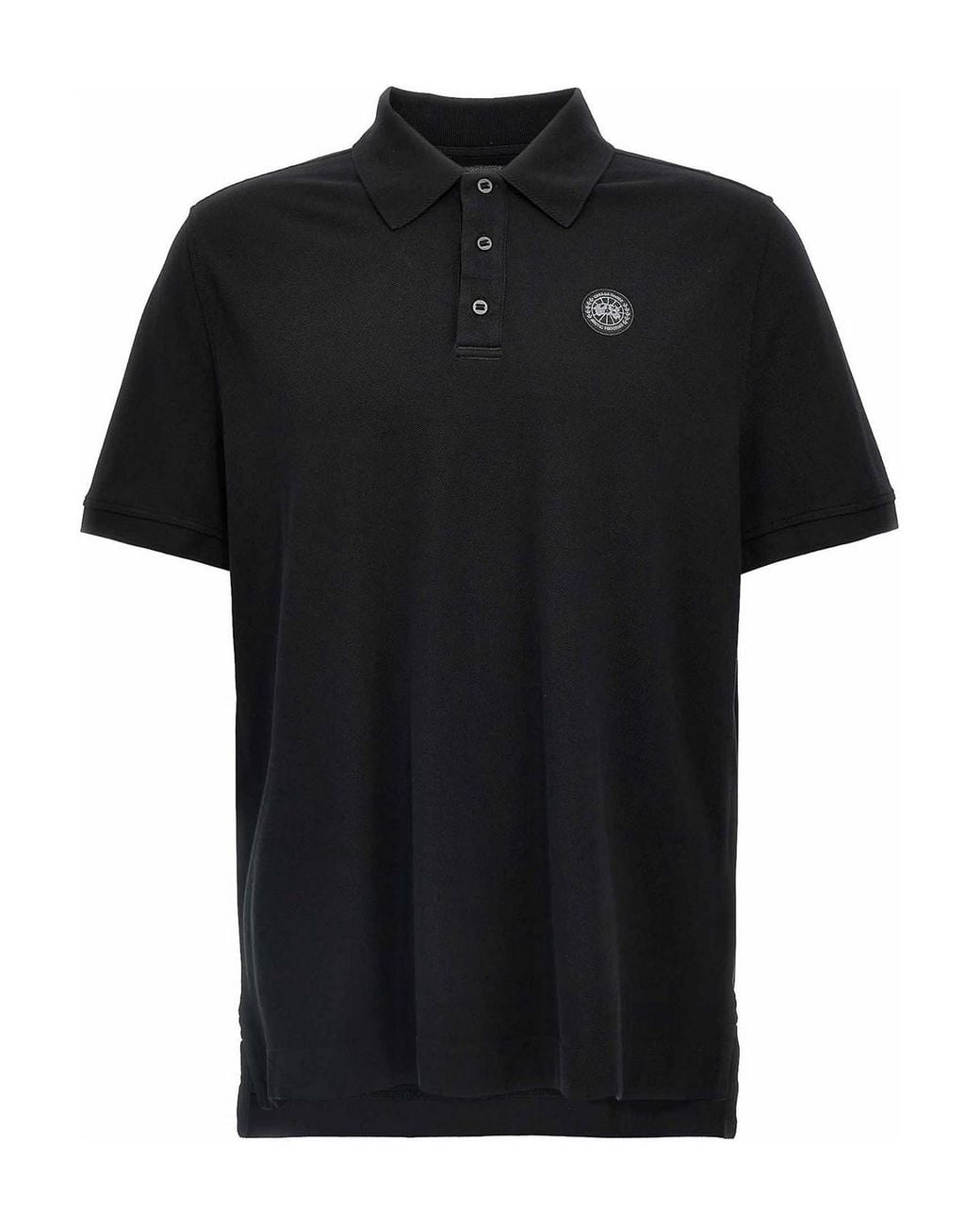 Canada Goose Black Cotton Polo Shirt for men