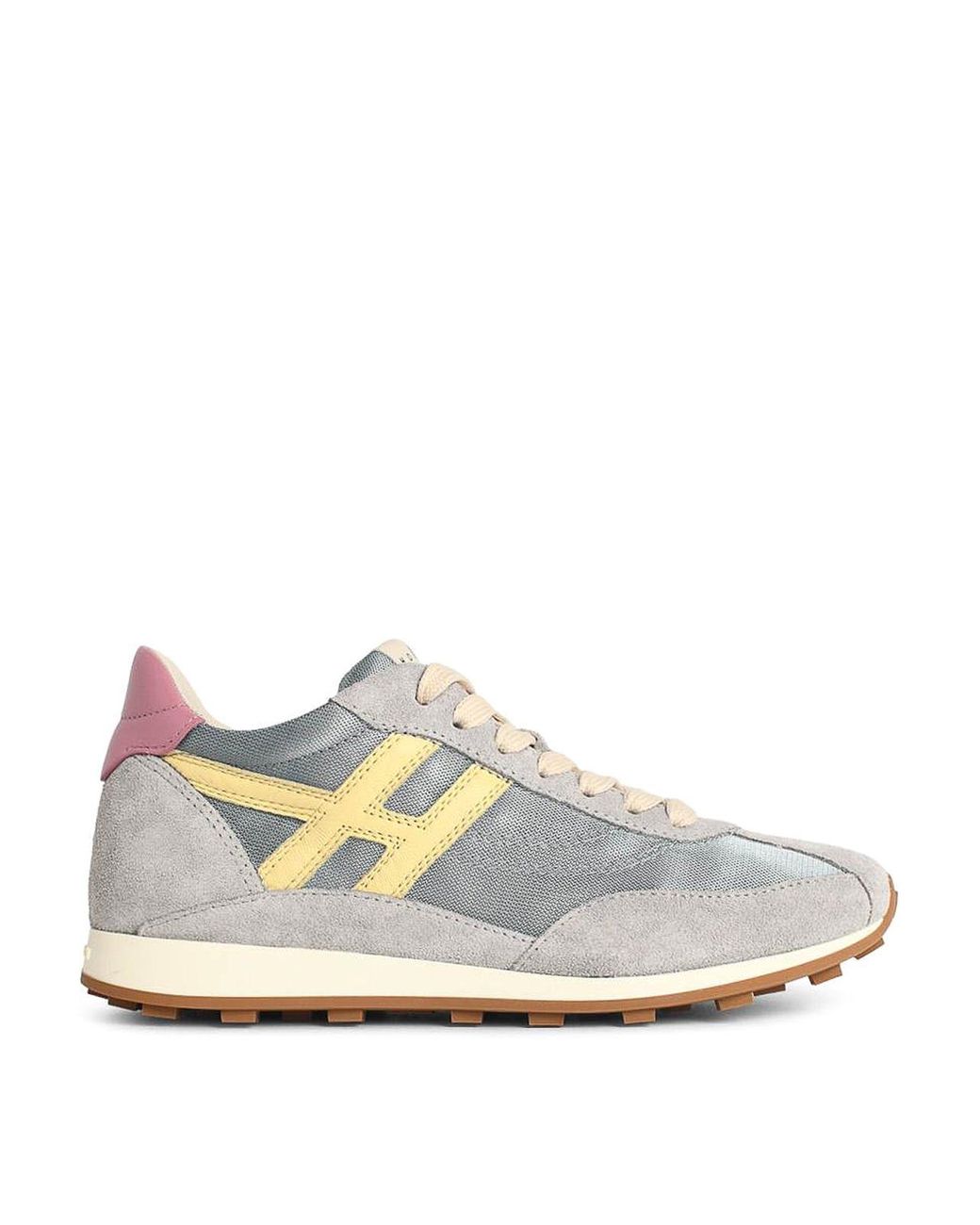 Hogan White Hellblaue -Sneaker "H699" aus Lear-Mischgewebe