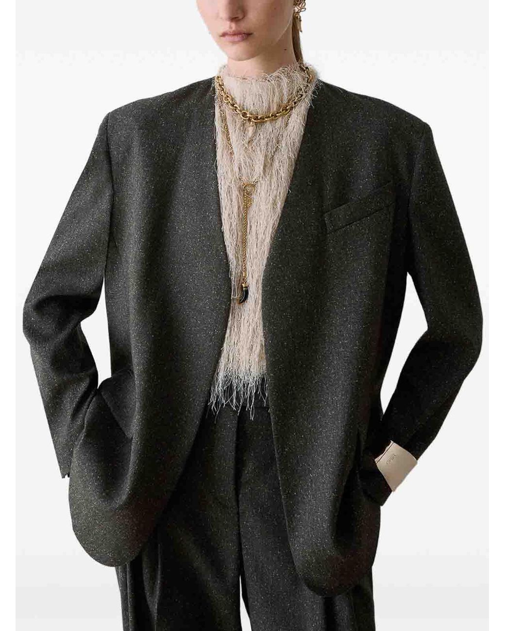 Liu Jo Black Minimal Jacket With Pockets
