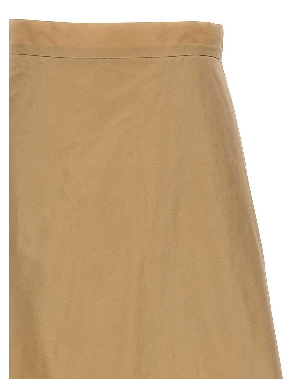 Jil Sander Natural Long Flared Skirt