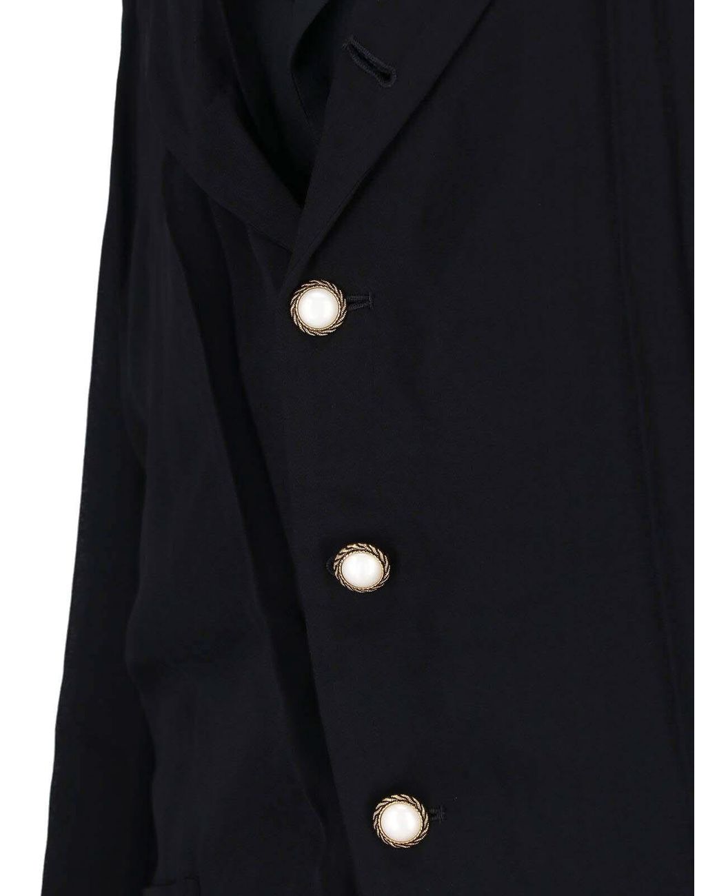 Comme des Garçons Blue Layered Wool Coat